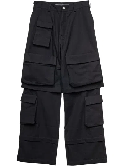 Spencer Badu Wide-leg Cargo Pants In Black