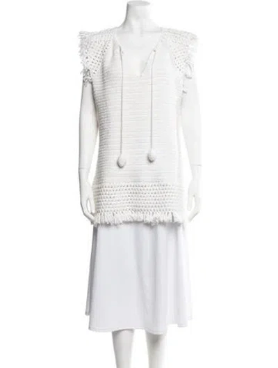 Pre-owned Spencer Vladimir V-neck Sweater In White