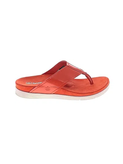 Pre-owned Spenco Flip Flops In Orange