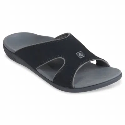 Spenco Men's Kholo Plus Sandal In Carbon/pewter In Black