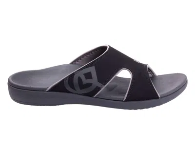 Spenco Men's Kholo Slide Sandal In Black/pewter In Multi