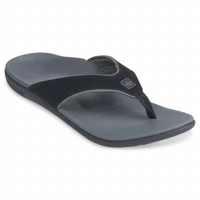 Spenco Men's Yumi Plus Flip-flops In Pewter In Black