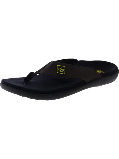 Spenco Mens Logo Slip On Flip-flops In Black