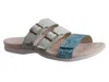 Spenco Revitalign Sandals Women's Aqua Sea Adjustable Straps Slide Gal520 In Blue
