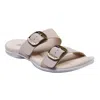 Spenco Vista Sandals Women's Wide Pink Leather Open Toe Slide Gal1150 In Pink