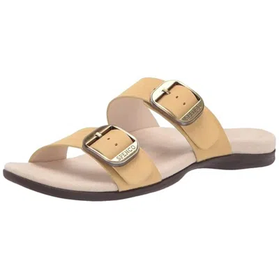 Spenco Vista Sandals Women's Yellow Leather Arch Support Slip On Hawk2226
