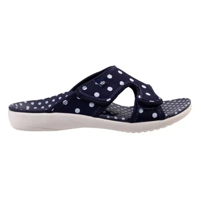 Spenco Women's Kholo Polka Dot Sandal In Navy In Blue