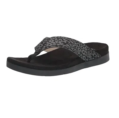 Spenco Women's Newport Cheetah Sandal In Black
