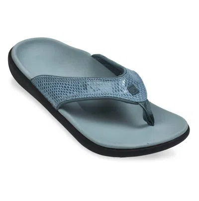 Spenco Women's Yumi Snake Sandal In Mineral Blue