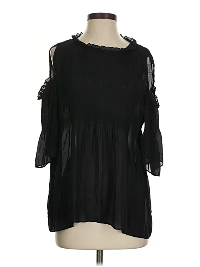 Pre-owned Spense 3/4 Sleeve Blouse In Black