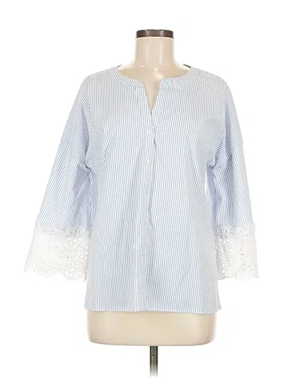 Pre-owned Spense 3/4 Sleeve Blouse In Blue