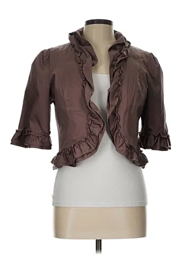 Pre-owned Spense 3/4 Sleeve Blouse In Brown