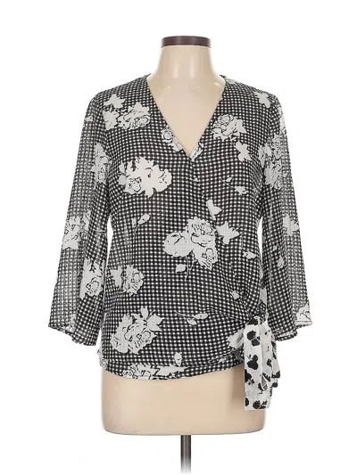 Pre-owned Spense 3/4 Sleeve Blouse In Gray