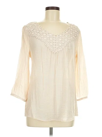 Pre-owned Spense 3/4 Sleeve Blouse In Ivory