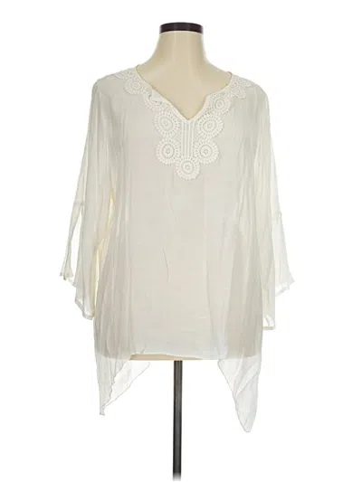 Pre-owned Spense 3/4 Sleeve Blouse In Ivory