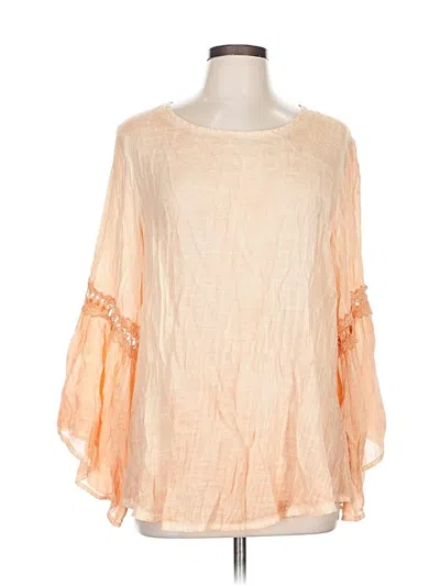 Pre-owned Spense 3/4 Sleeve Blouse In Orange