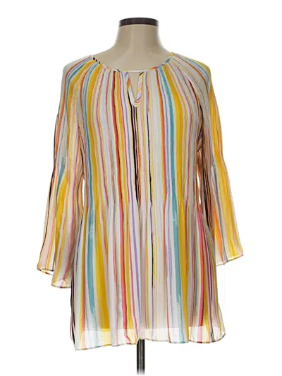 Pre-owned Spense 3/4 Sleeve Blouse In Yellow