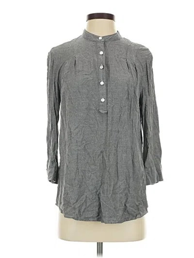 Pre-owned Spense 3/4 Sleeve Button Down Shirt In Gray