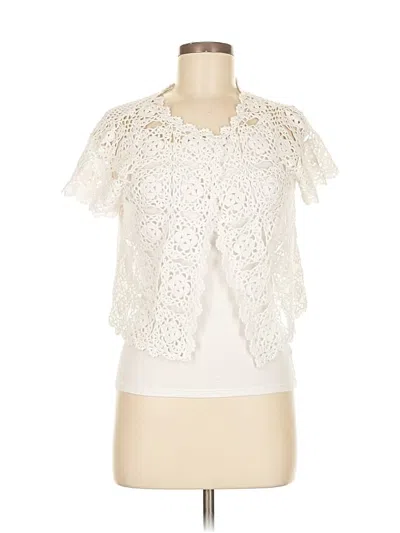 Pre-owned Spense Cardigan Sweater In White