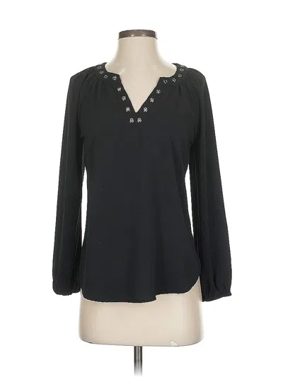 Pre-owned Spense Long Sleeve Blouse In Black