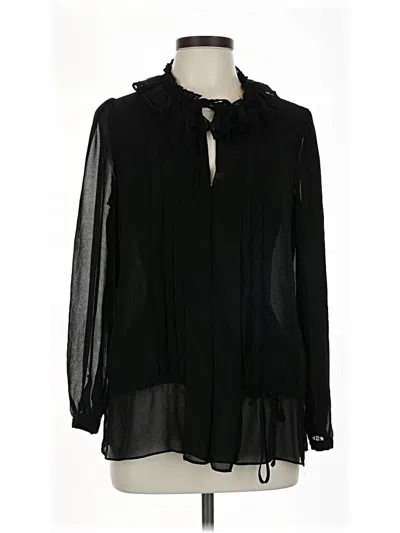 Pre-owned Spense Long Sleeve Blouse In Black