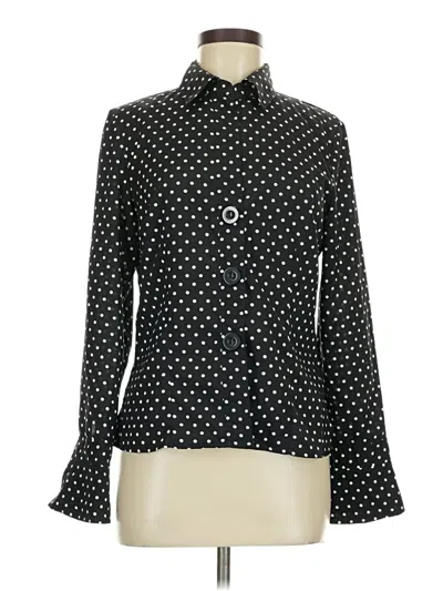 Pre-owned Spense Long Sleeve Blouse In Black