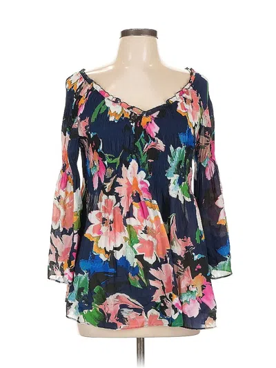 Pre-owned Spense Long Sleeve Blouse In Blue