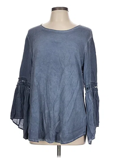 Pre-owned Spense Long Sleeve Blouse In Blue