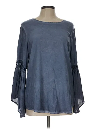 Pre-owned Spense Long Sleeve Blouse In Blue