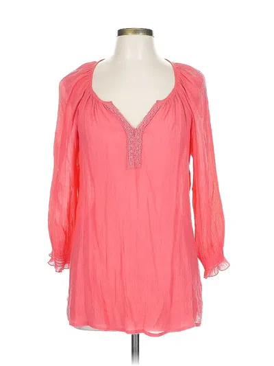 Pre-owned Spense Long Sleeve Blouse In Red