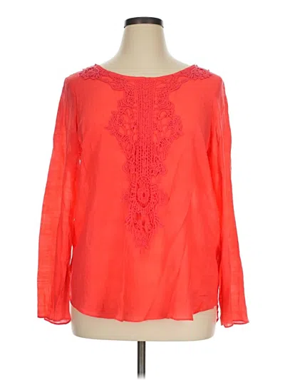 Pre-owned Spense Long Sleeve Blouse In Red