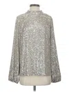 Spense Long Sleeve Blouse In Silver