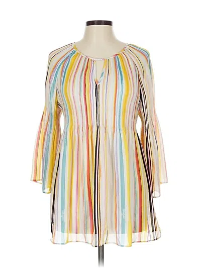 Pre-owned Spense Long Sleeve Blouse In Yellow