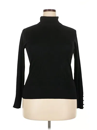 Pre-owned Spense Long Sleeve Top Black Turtleneck Tops