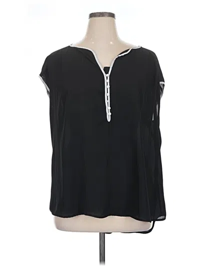 Pre-owned Spense Short Sleeve Blouse In Black