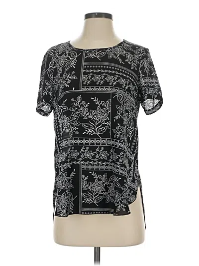 Pre-owned Spense Short Sleeve Blouse In Black