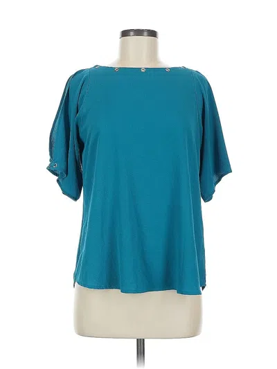 Pre-owned Spense Short Sleeve Blouse In Blue