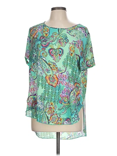 Pre-owned Spense Short Sleeve Blouse In Blue