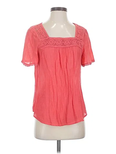 Pre-owned Spense Short Sleeve Blouse In Pink