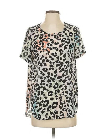 Pre-owned Spense Short Sleeve Blouse In Silver