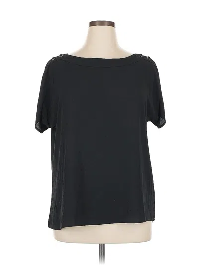 Pre-owned Spense Short Sleeve Top Black Boatneck Tops
