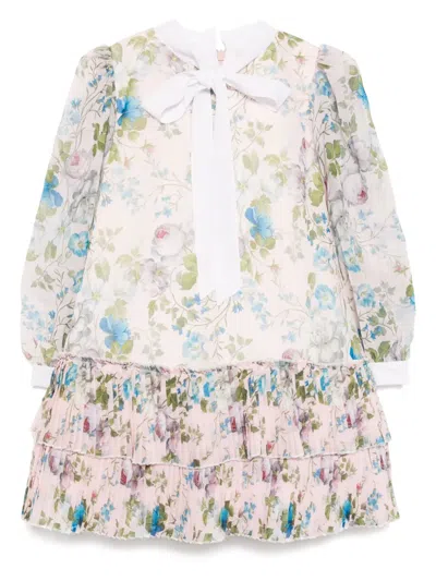 Speranza Kids' Floral-print Dress In Pink