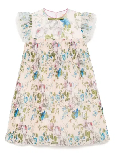 Speranza Pleated Dress In 中性色