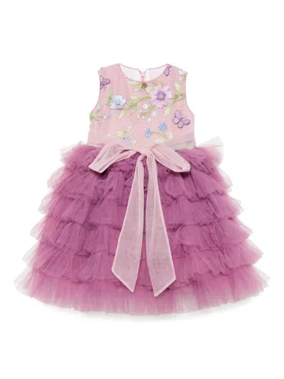 Speranza Babies' Ruffled Dress In Purple
