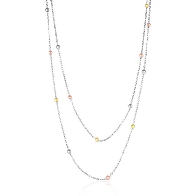 Spero London Dorissa Multicolour Sterling Silver Beaded Double Necklace