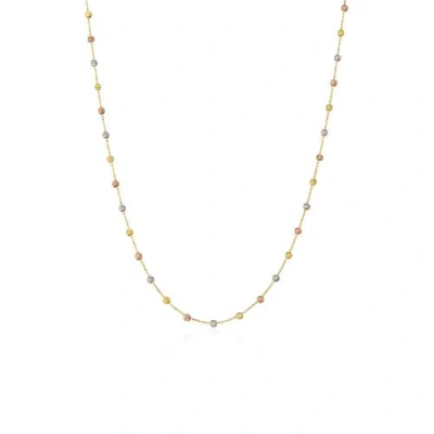 Spero London Dorissa Multicolour Sterling Silver Beaded Single Necklace In Red