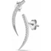 Spero London Sterling Silver Fishbone Earrings In Metallic