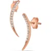 Spero London Sterling Silver Fishbone Earrings In Gold
