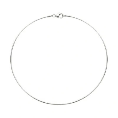 Spero London Sterling Silver Rigid Fine Chain Choker Necklace