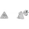 Spero London Triangle Sterling Silver Stud Earring In Neutral